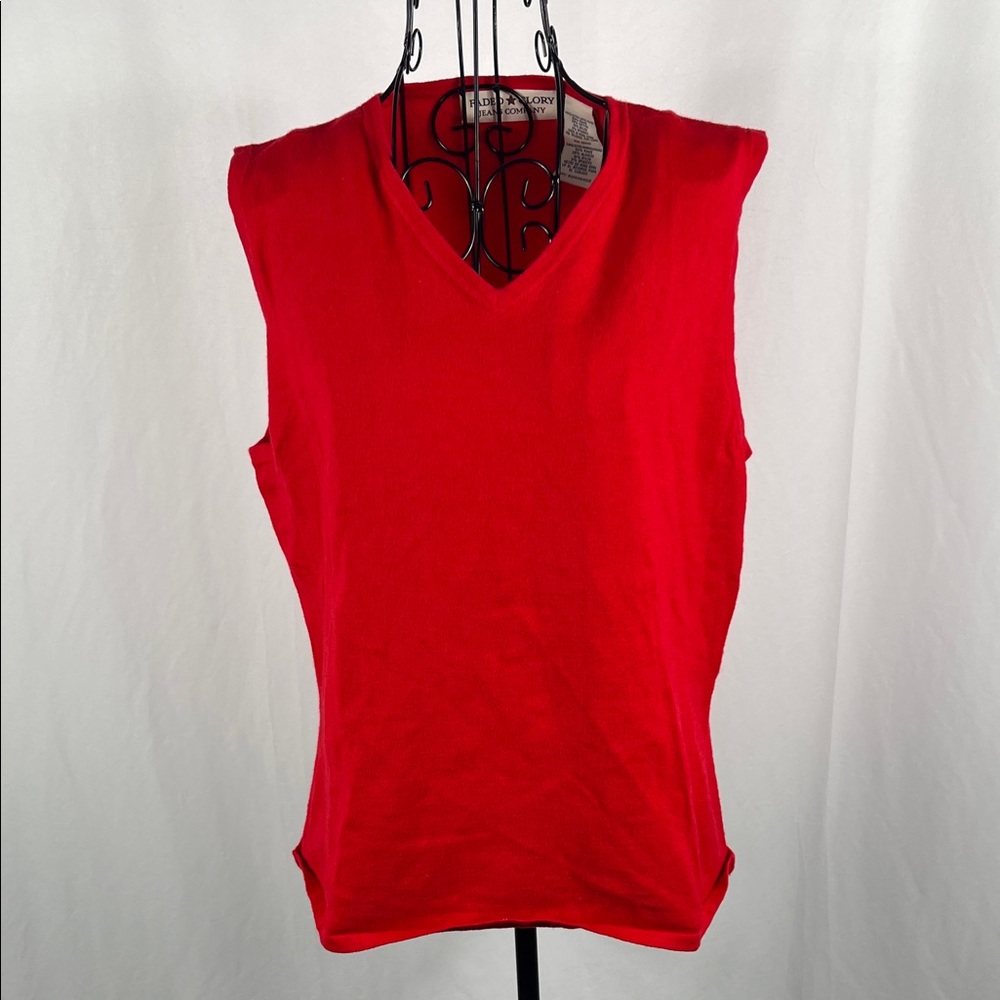 VINTAGE 90’s FADED GLORY V-Neck Sleeveless Sweater Women’s Large NEW WITH TAGS